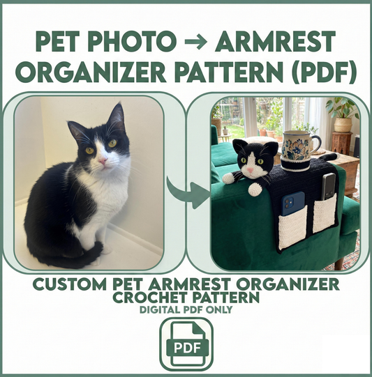 Custom Pet Armrest Organizer Crochet Pattern