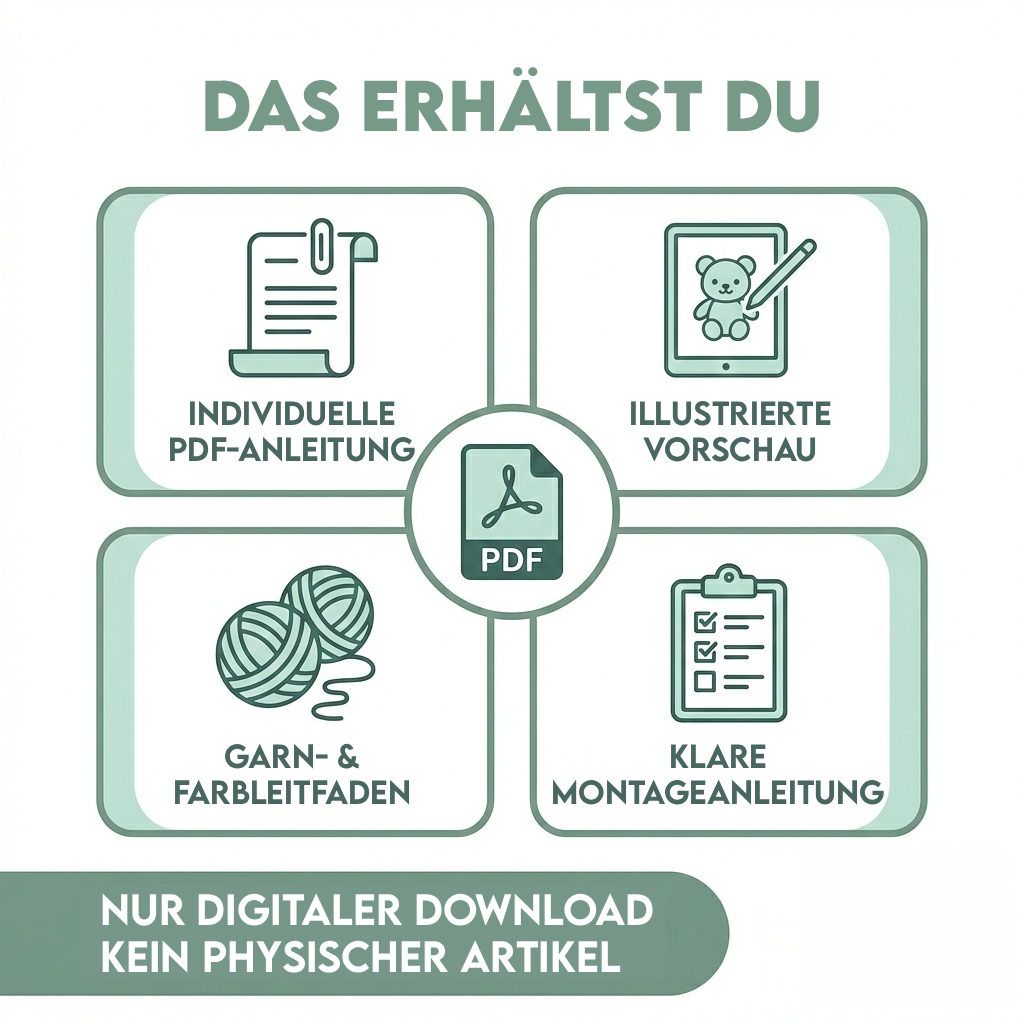 Individuelle Häkelanleitung PDF nach Foto – Haustier auf Bestellung