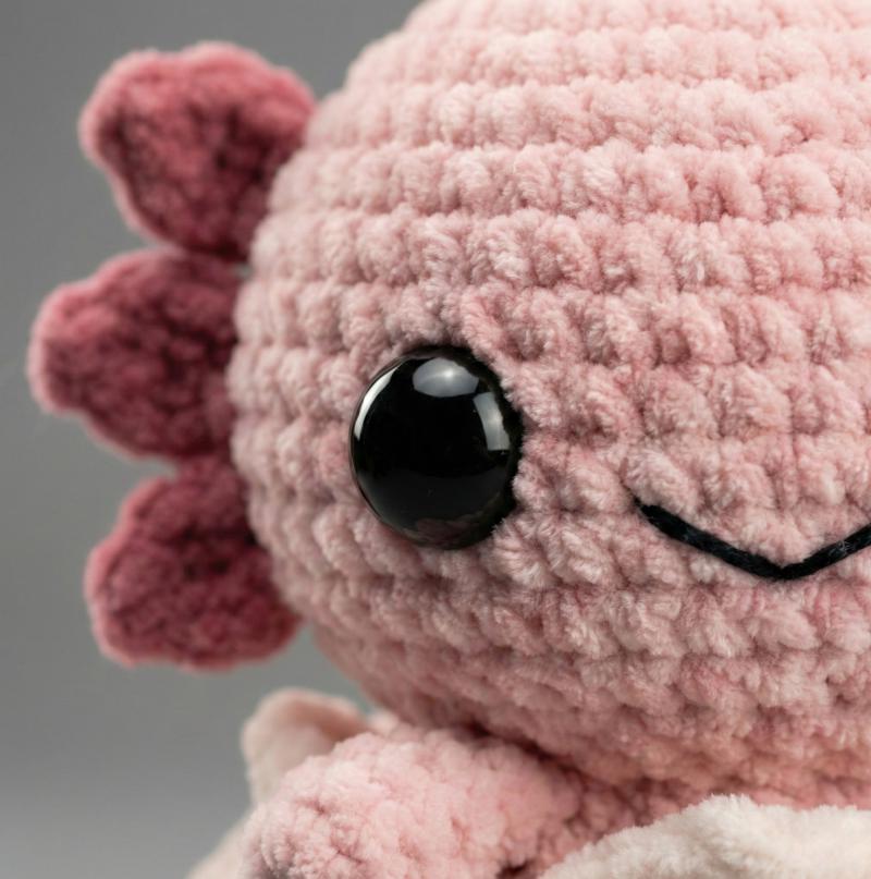 Axolotl Crochet Pattern PDF – Sakura Lotus Bud Amigurumi