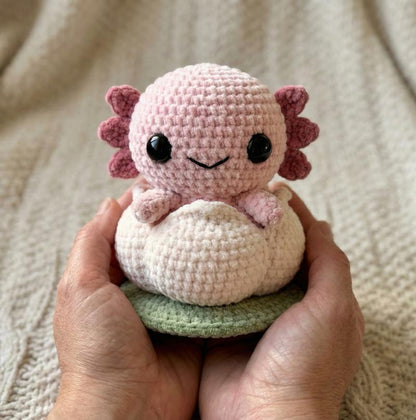 Axolotl Crochet Pattern PDF – Sakura Lotus Bud Amigurumi