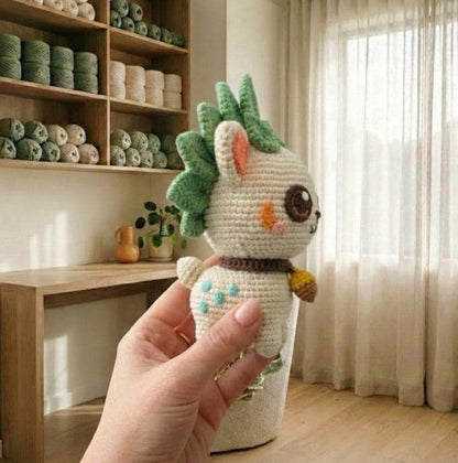 Crochet Kitten Pattern, Woodland Amigurumi Cat with Leaf Mane (Digital Download)