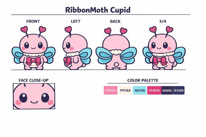 Amigurumi Love Bug Crochet Pattern PDF, Heart Antennae Flutterbug Plush, Valentine Gift, 6.5in, Intermediate