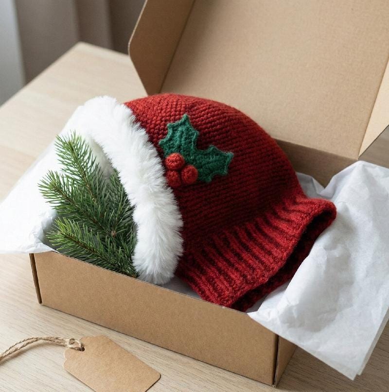 Frost & Berry Sleek Hood | Christmas Balaclava Crochet Pattern