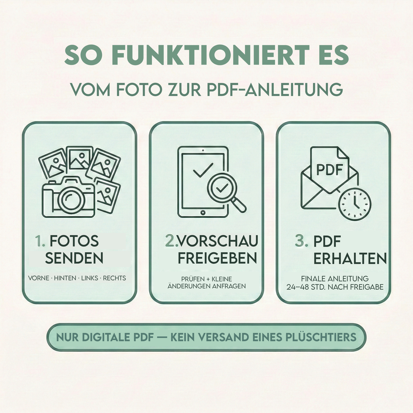 Individuelle Häkelanleitung PDF nach Foto – Haustier auf Bestellung