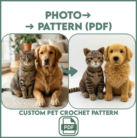 Custom Pet Crochet Pattern PDF (From Photo)